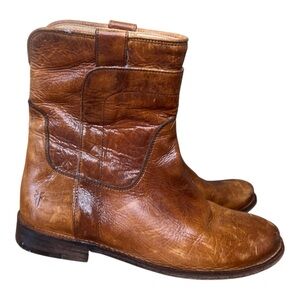 Brown Leather Ankle Boots